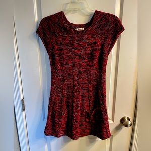 Knit Sweater Dress with Front Pockets